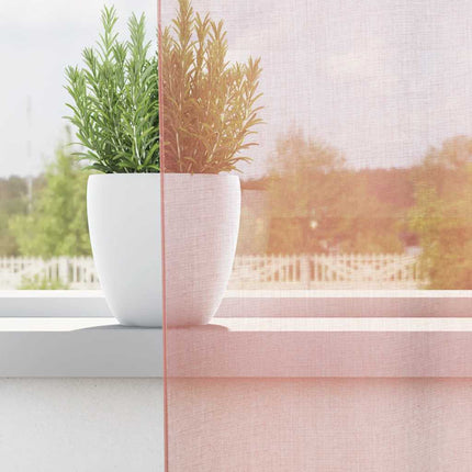 Tende in Voile con Passanti 2 pz Rosa 140x225 cm