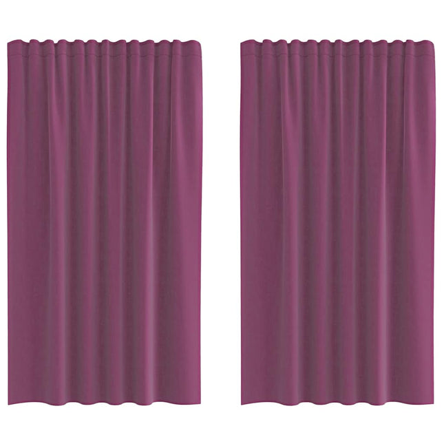 Tende in Voile con Passanti 2 pz Viola 140x175 cm