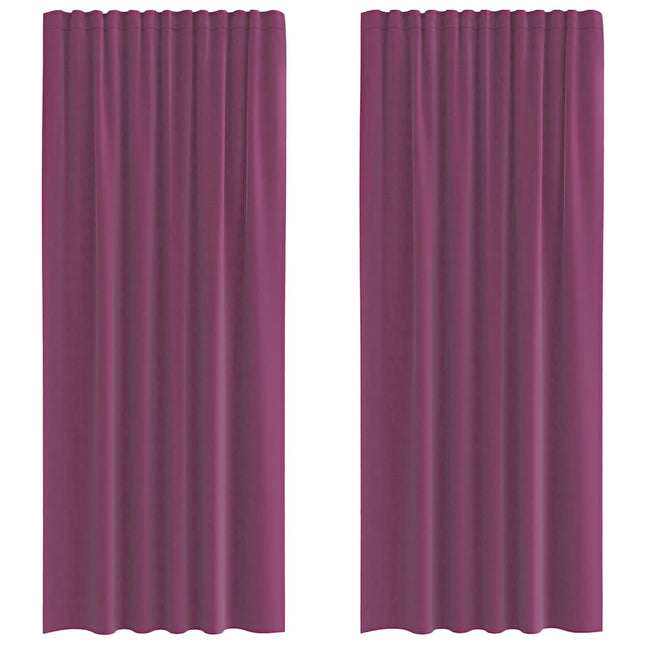 Tende in Voile con Passanti 2 pz Viola 140x225 cm