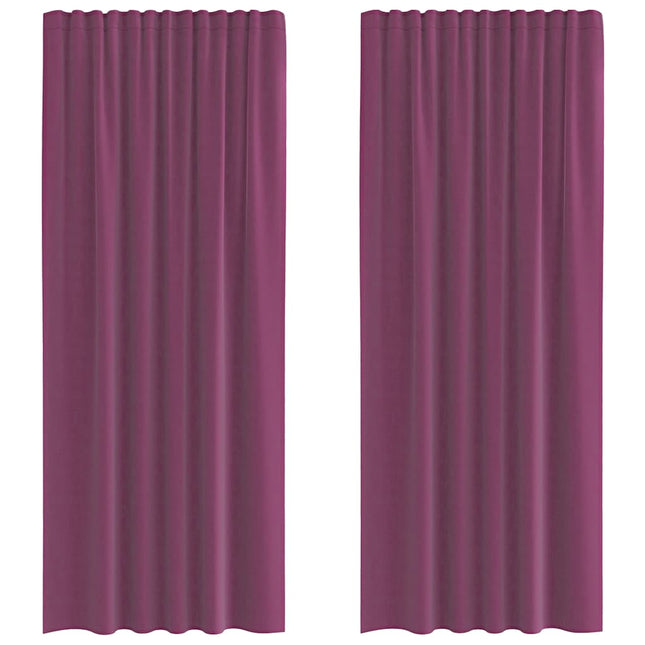 Tende in Voile con Passanti 2 pz Viola 140x245 cm
