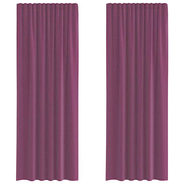 Tende in Voile con Passanti 2 pz Viola 140x260 cm