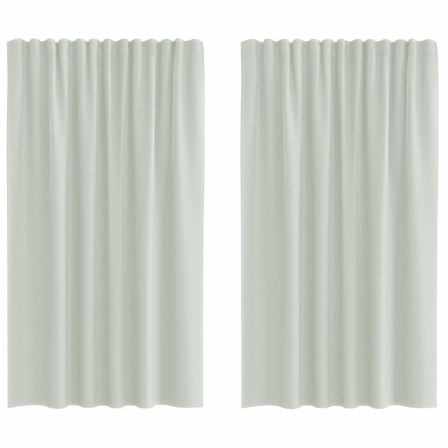 Tende in Voile con Passanti 2 pz Grigio Chiaro 140x175 cm