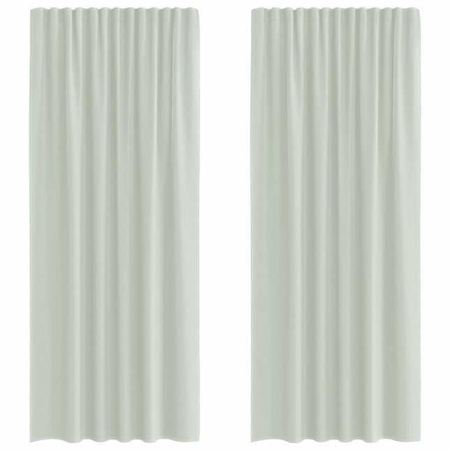 Tende in Voile con Passanti 2 pz Grigio Chiaro 140x225 cm
