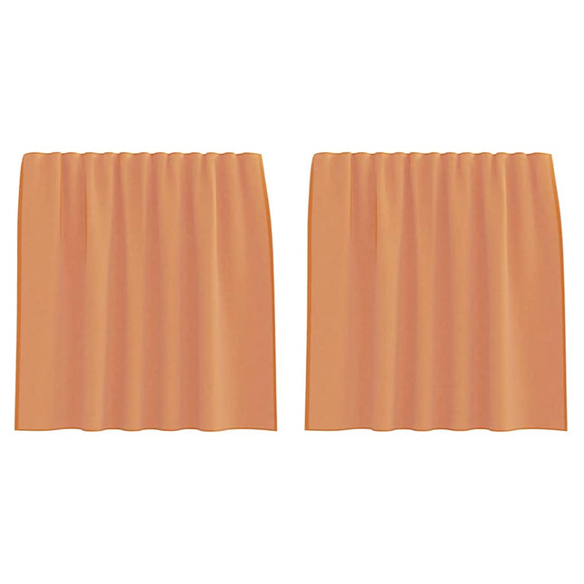 Tende in Voile con Passanti 2 pz Terracotta 140x140 cm