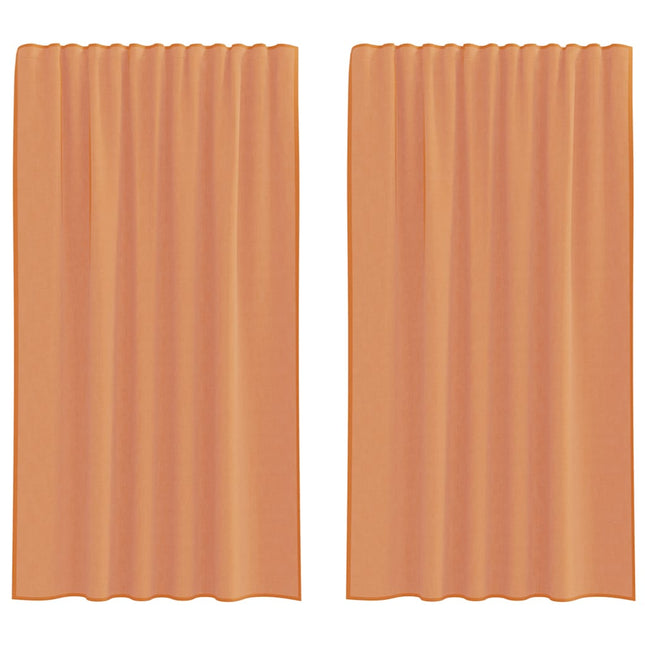 Tende in Voile con Passanti 2 pz Terracotta 140x175 cm