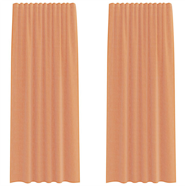 Tende in Voile con Passanti 2 pz Terracotta 140x245 cm