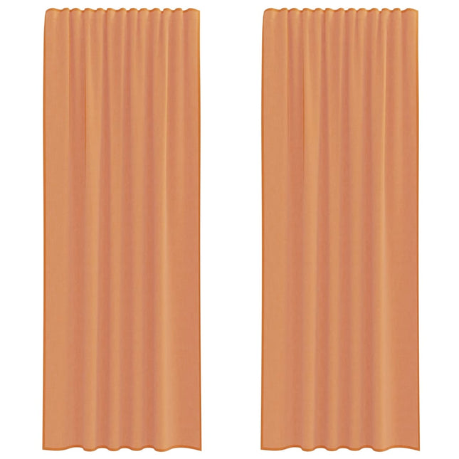 Tende in Voile con Passanti 2 pz Terracotta 140x260 cm