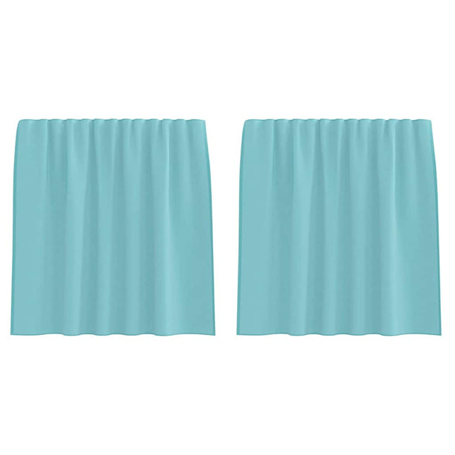 Tende in Voile con Passanti 2 pz Turchese 140x140 cm
