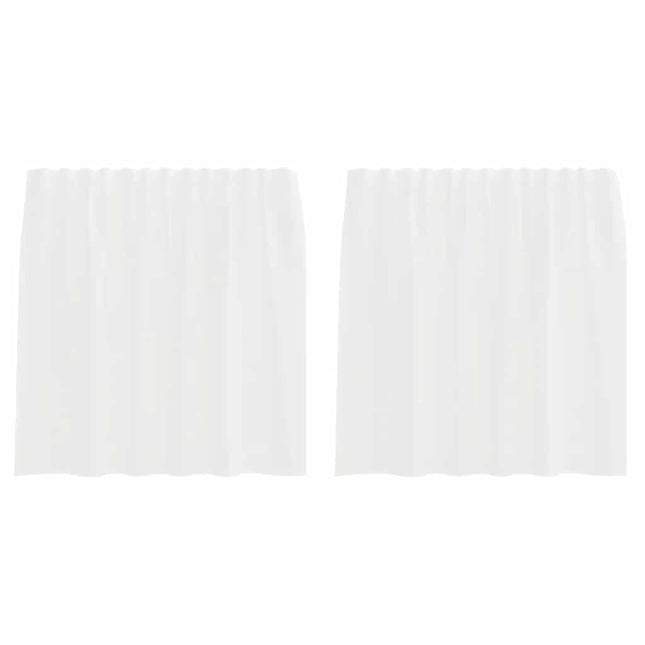 Tende in Voile con Passanti 2 pz Bianco 140x140 cm