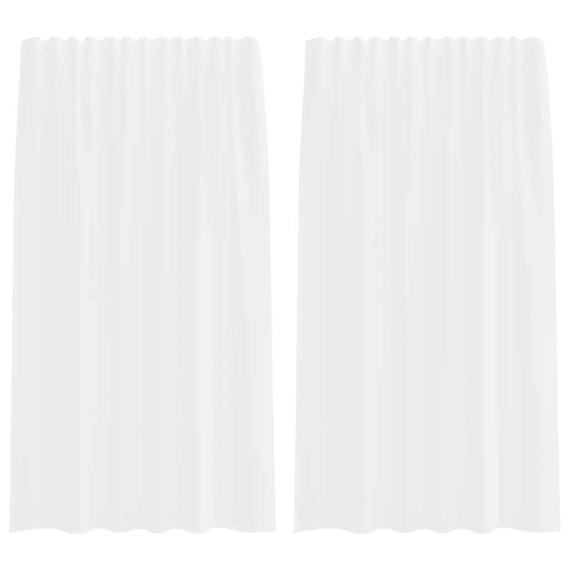 Tende in Voile con Passanti 2 pz Bianco 140x175 cm