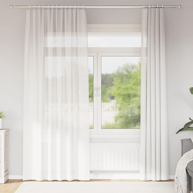 Tende in Voile con Passanti 2 pz Bianco 140x225 cm