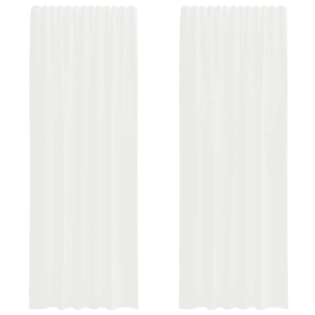 Tende in Voile con Passanti 2 pz Bianco 140x260 cm