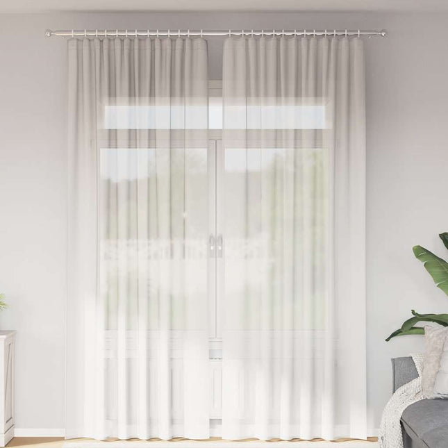 Tende in Voile con Passanti 2 pz Bianco 140x260 cm