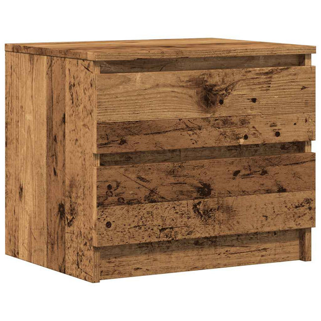 Comodino Legno Antico 50x40x43.5 cm in Legno Multistrato