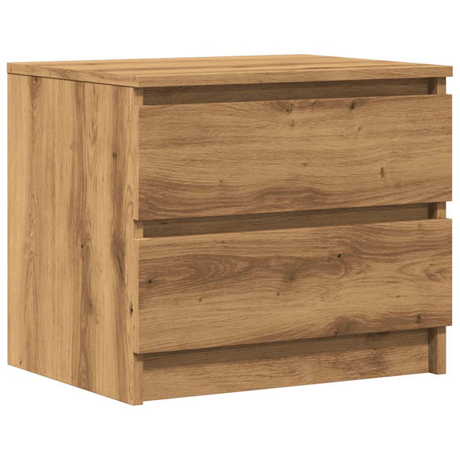 Comodino Rovere Artigianale 50x40x43.5 cm in Legno Multistrato
