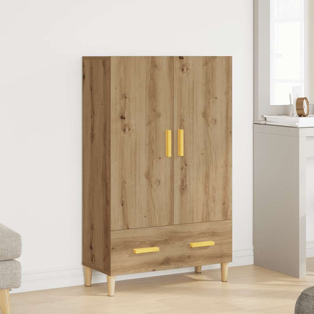Credenza Rovere Artigianale 70x31x115 cm in Legno Multistrato