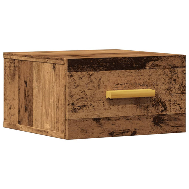 Comodino a Muro Legno Antico 35x35x20 cm