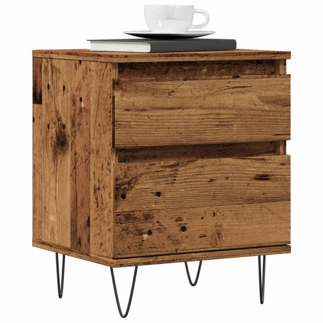 Comodino Legno Antico 40x35x50 cm in Legno Multistrato
