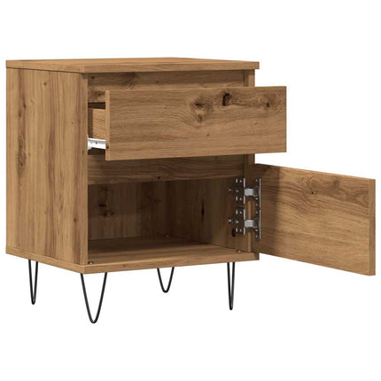 Comodino Rovere Artigianale 40x35x50 cm in Legno Multistrato