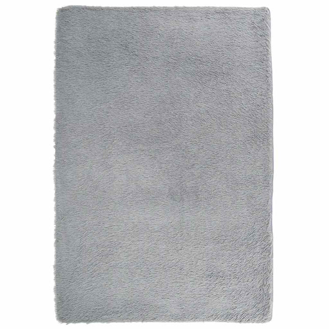 Tappeto Shaggy a Pelo Lungo NAVARRA Grigio Argento 120x170cm