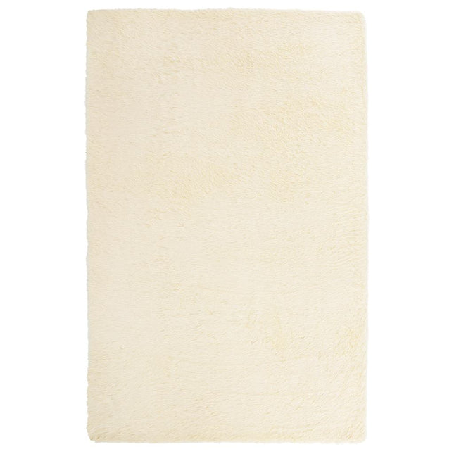 Tappeto Shaggy a Pelo Lungo NAVARRA Crema 130x200 cm poliestere