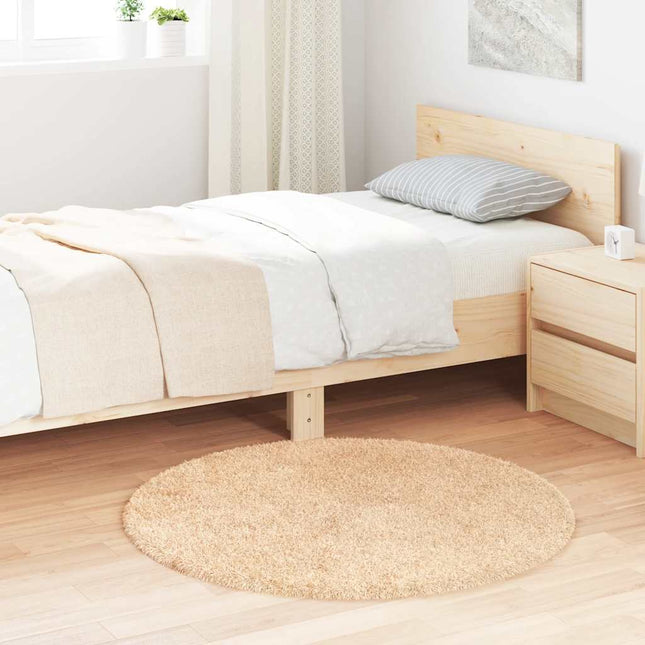 Tappeto Shaggy a Pelo Lungo NAVARRA Beige 100x100 cm poliestere