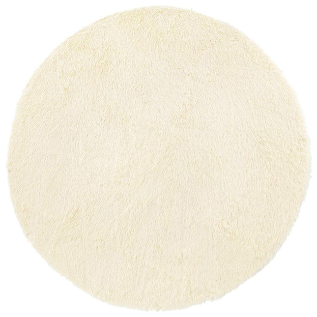 Tappeto Shaggy a Pelo Lungo NAVARRA Crema 100x100 cm poliestere