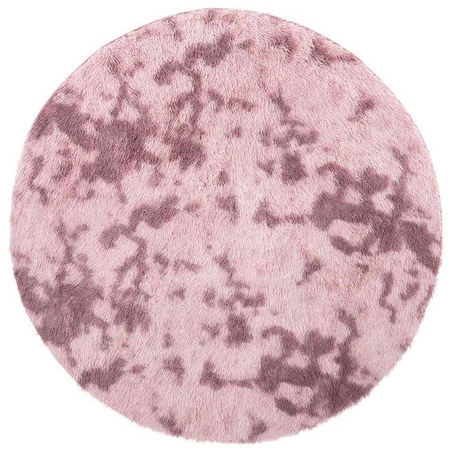 Tappeto Shaggy a Pelo Lungo NAVARRA Rosa Antico 100x100cm