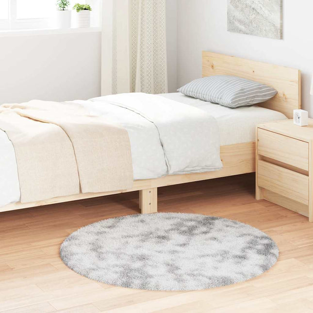 Tappeto Shaggy a Pelo Lungo NAVARRA Grigio Chiaro 100x100 cm