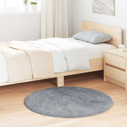 Tappeto Shaggy a Pelo Lungo NAVARRA Grigio Argento 100x100cm