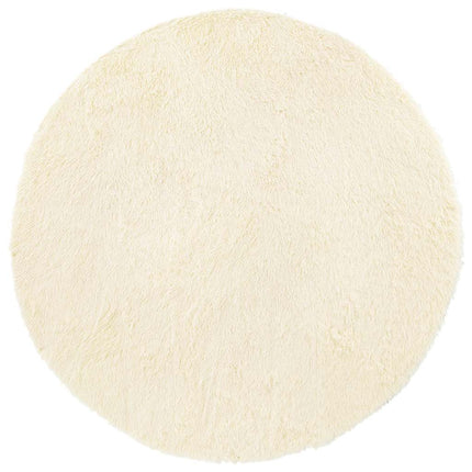Tappeto Shaggy a Pelo Lungo NAVARRA Crema 120x120 cm poliestere