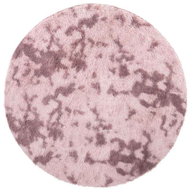 Tappeto Shaggy a Pelo Lungo NAVARRA Rosa Antico 120x120cm