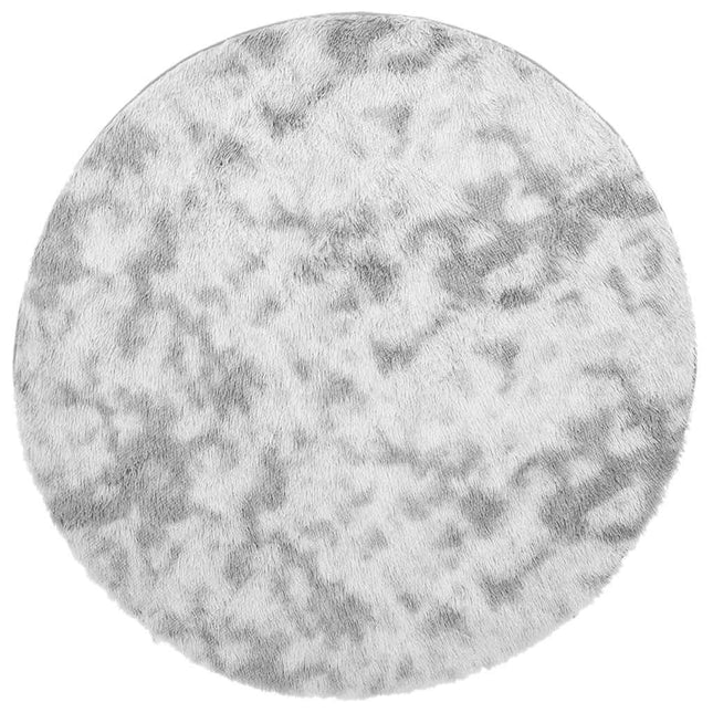 Tappeto Shaggy a Pelo Lungo NAVARRA Grigio Chiaro 120x120 cm