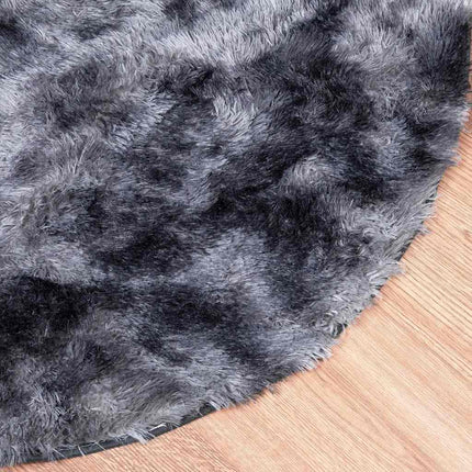 Tappeto Shaggy a Pelo Lungo NAVARRA Grigio Scuro 160x160 cm