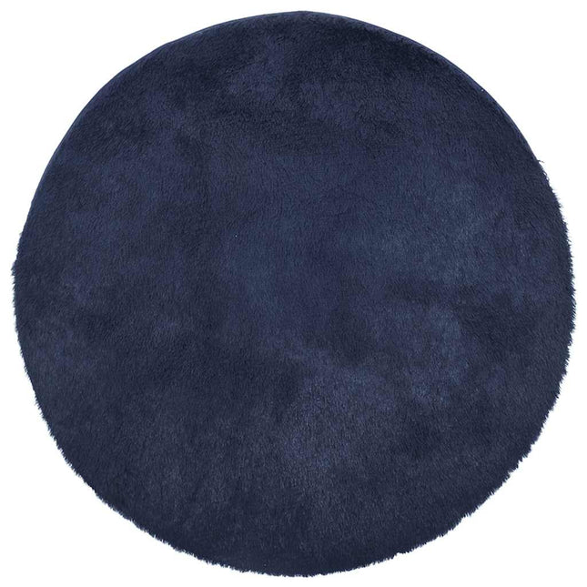 Tappeto Shaggy a Pelo Lungo NAVARRA Blu Marino 160x160 cm