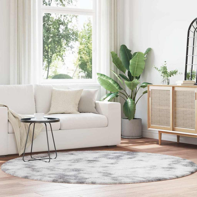 Tappeto Shaggy a Pelo Lungo NAVARRA Grigio Chiaro 200x200 cm