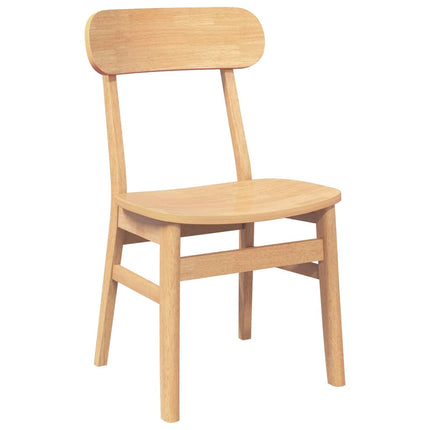 Sedie da Pranzo 2 pz in Legno Massello di Hevea