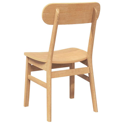 Sedie da Pranzo 2 pz in Legno Massello di Hevea