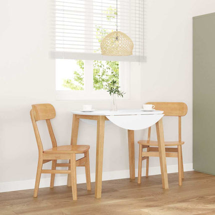 Sedie da Pranzo 2 pz in Legno Massello di Hevea