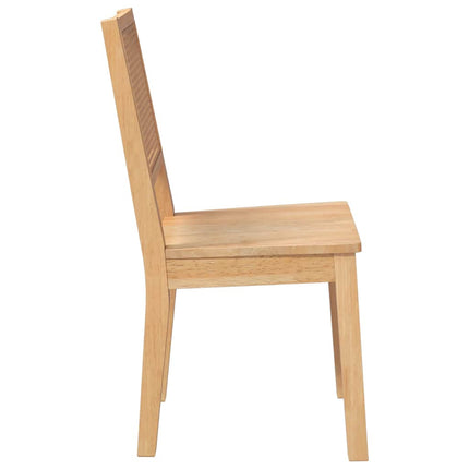Sedie da Pranzo 2 pz in Legno Massello di Hevea