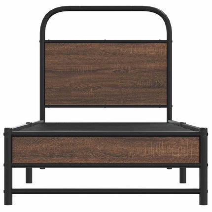 Giroletto senza Materasso Rovere Marrone 75x190cm in Truciolato