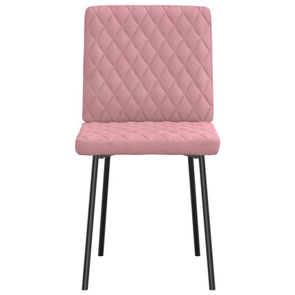 Sedie da Pranzo 4 pz Rosa in Velluto