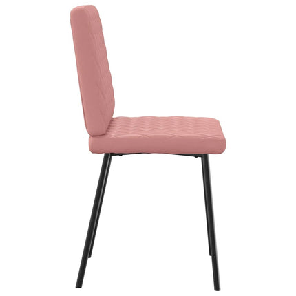 Sedie da Pranzo 4 pz Rosa in Similpelle