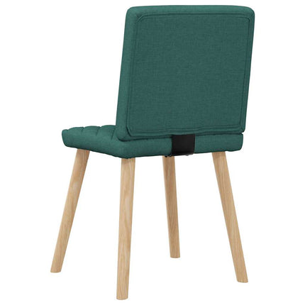Sedie da Pranzo 4 pz in Tessuto Verde Scuro