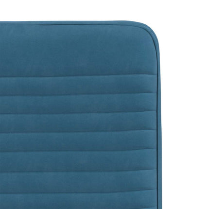 Sedie da Pranzo 4 pz Blu in Velluto