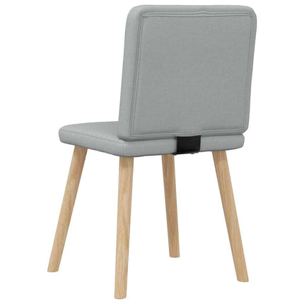 Sedie da Pranzo 4 pz Grigio Chiaro in Tessuto