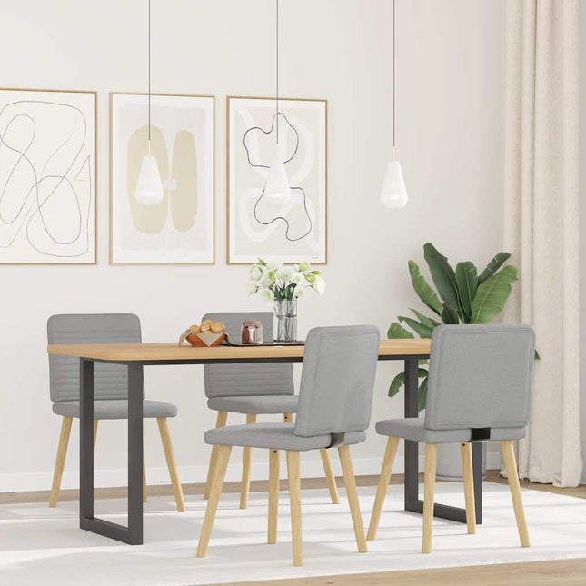Sedie da Pranzo 4 pz Grigio Nuvola in Tessuto