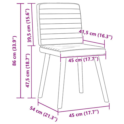 Sedie da Pranzo 4 pz Lino