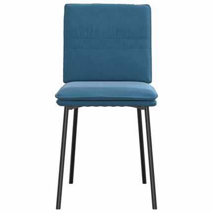 Sedie da Pranzo 4 pz Blu in Velluto
