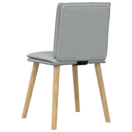 Sedie da Pranzo 4 pz Grigio Chiaro in Tessuto